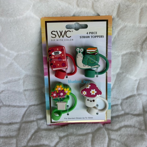 SWC Other - SWC 4-Piece Straw Toppers Floral Set